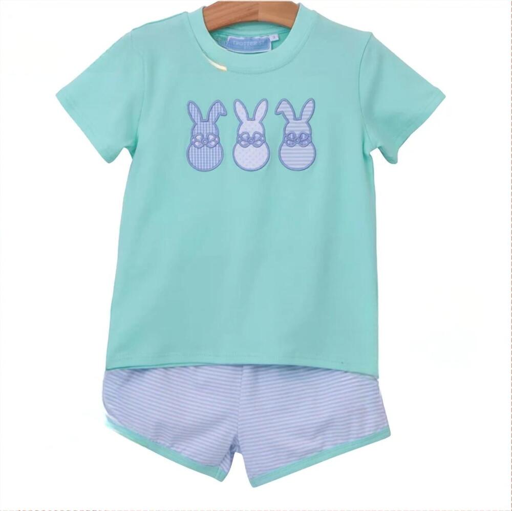 NEW TROTTER STREET KIDS boy's short set in mint